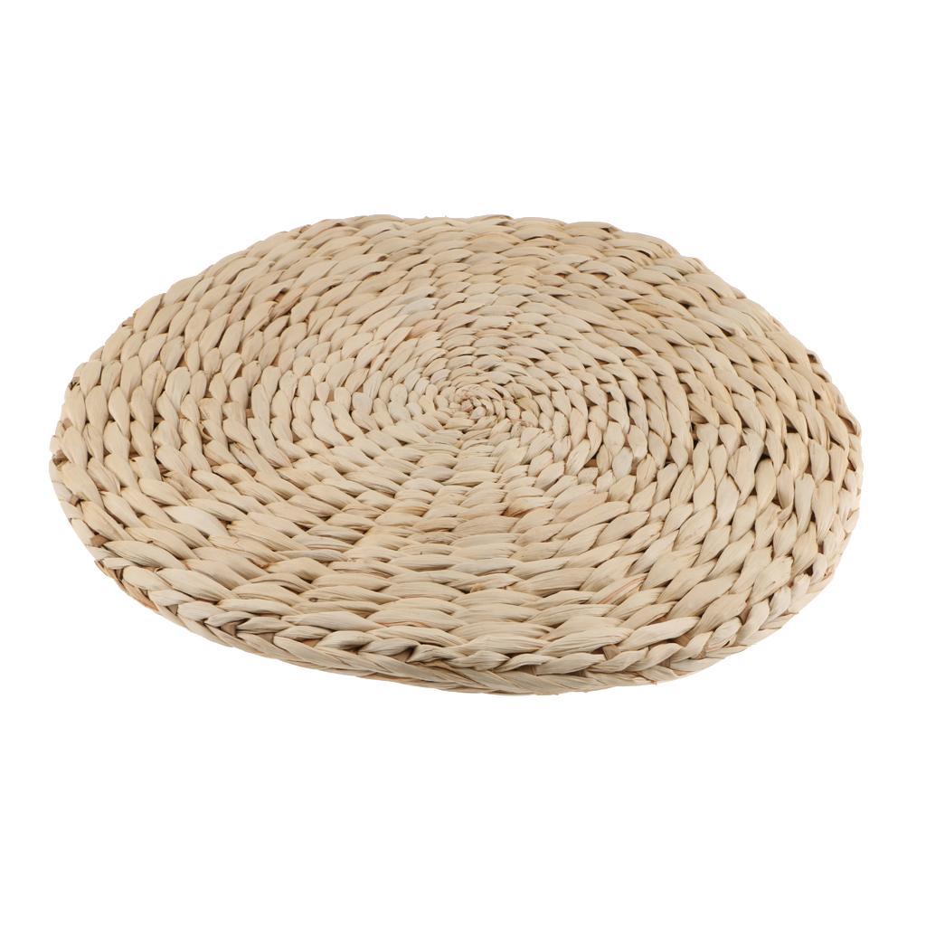 Japanese Style Handmade Straw Woven Seat Cushion Tatami Dia. 48cm