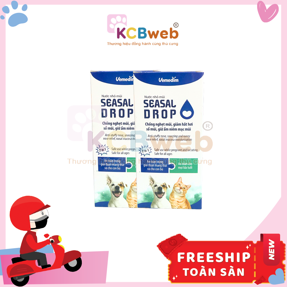 Seasal Drop nước nhỏ mũi cho chó mèo - Vemedim