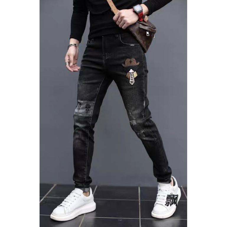 Quần jean nam xanh bạc Julido Store, chất jean co dãn 4 chiều tôn dáng nam tính BC5678 - Đen 01 size 30