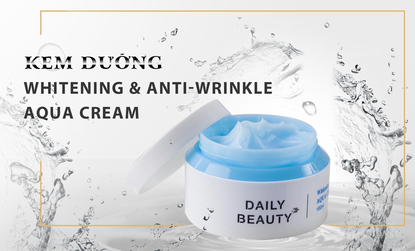 Combo 7 hộp Kem dưỡng Daily Beauty Intensive Anti-WrinKle Aqua Cream sản phẩm cấp nước cho da dầu nhập khẩu chính ngạch Hàn Quốc