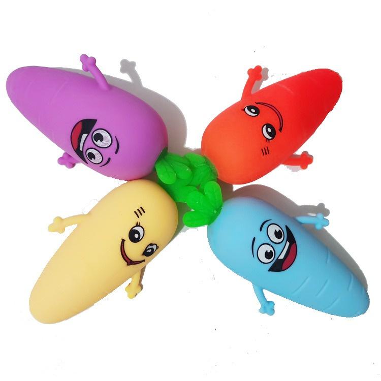 Squishy hình CỦ CÀ RỐT BIỂU CẢM đồ chơi bóp tay mềm mịn dễ thương chân thực giảm stress co dãn đàn hồi ngộ nghĩnh