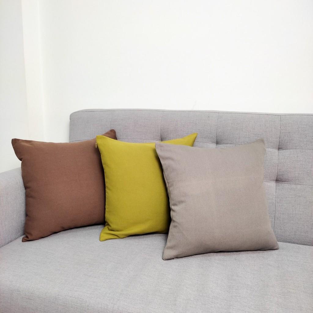 Vỏ gối tựa trang trí nhà cửa sofa 40x40cm nhiều màu giá rẻ