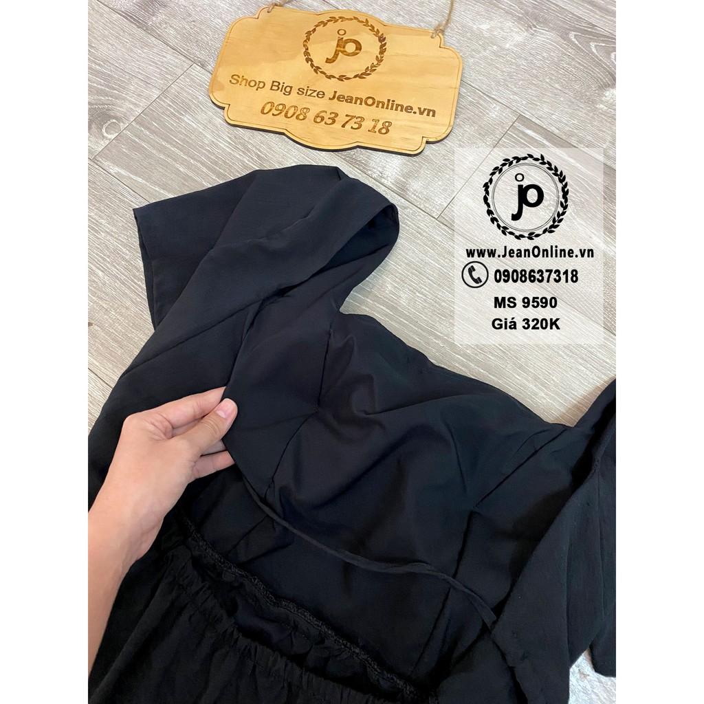 Đầm bigsize hở lưng - Váy babydoll ngoại cỡ - 60kg đến 85kg