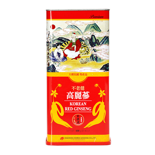 Hộp Hồng sâm khô nguyên củ Daedong Korea 6 năm tuổi (21 đến 40 củ sâm) - 600 Grams 