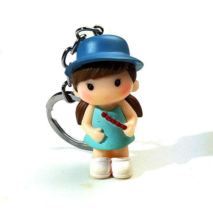 Móc khoá Anime bé đội nón bánh bèo