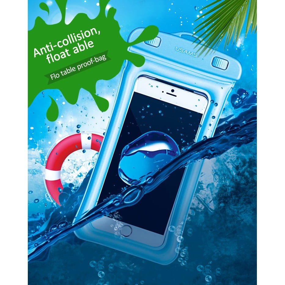 Túi chống nước IP68 USAMS YD011 dùng cho điện thoại dưới 7inch chế độ xem HD - Hàng Chính Hãng
