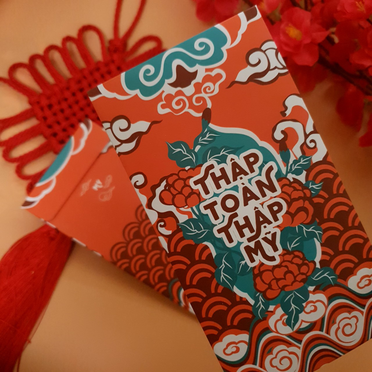 Bao lì xì 9x17 cm SDstationery CÁT NIÊN MỸ Ý giấy chất lượng cao, hoa văn cổ truyền sang trọng