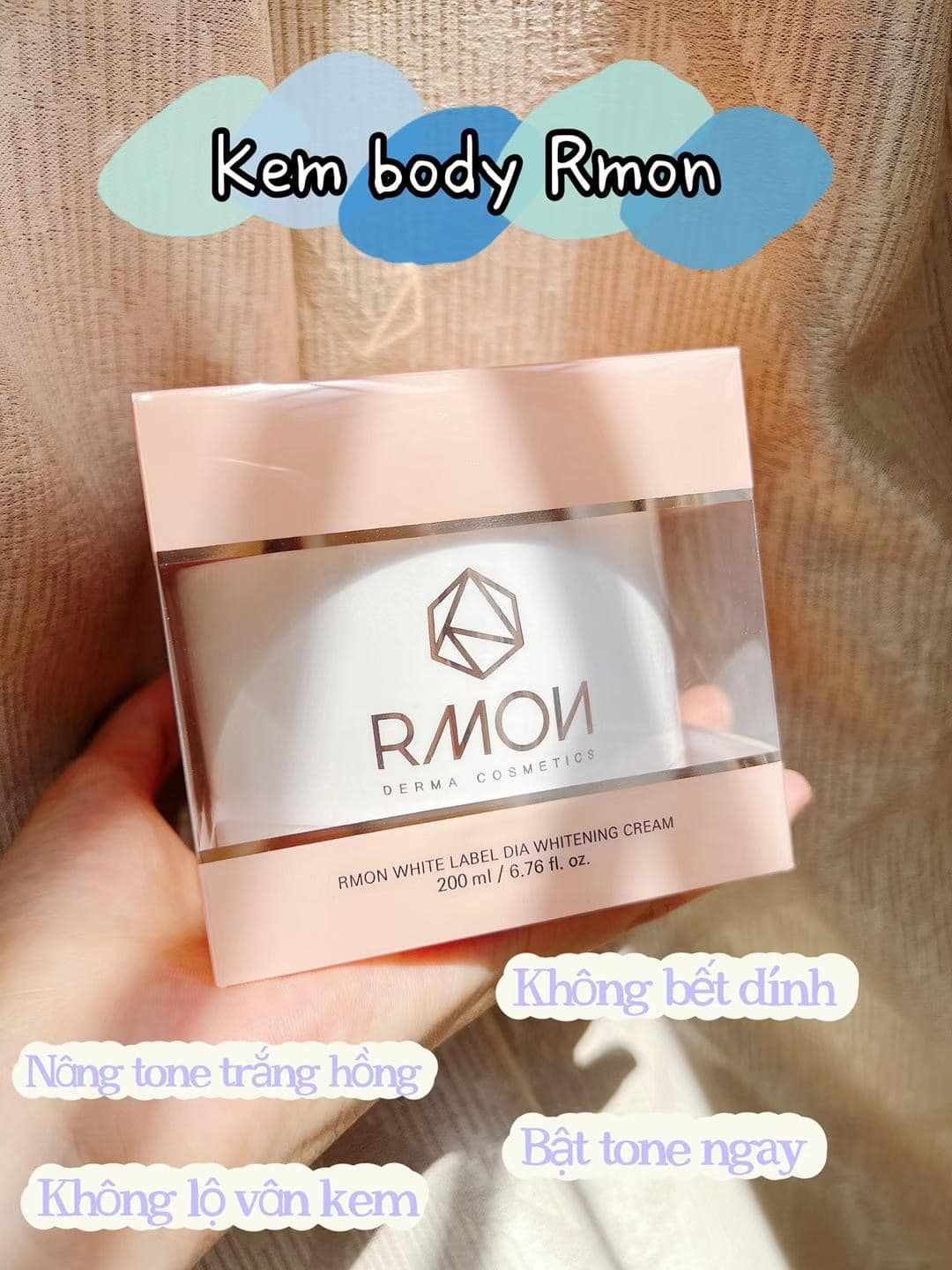 Kem Dưỡng Trắng Da Body Kem Body Rmon White Label Dia Whitening Cream 200ml Hàn Quốc