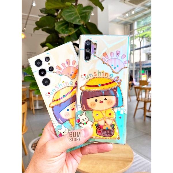 Ốp Lưng Silicon Sunshine Đính Đá Cho Samsung Galaxy S21Ultra / S21 Plus / S20 Ultra / S20 Plus / S21 FE