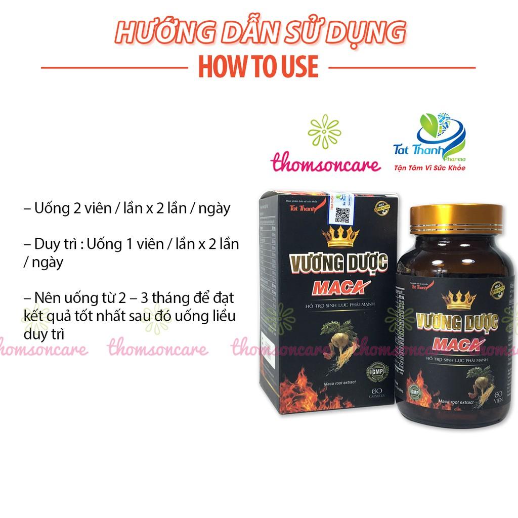 Vương Dược Maca - Hỗ trợ tăng cường sinh lý nam - Hộp 60 viên bổ thận tráng dương