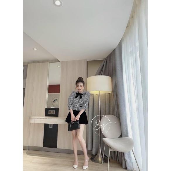 Áo Dạ Ziczac Kèm Tang Nơ 2 Lớp Dày Dặn, Áo Dạ Kẻ Siêu Xinh Có Ảnh Thật Kèm Video