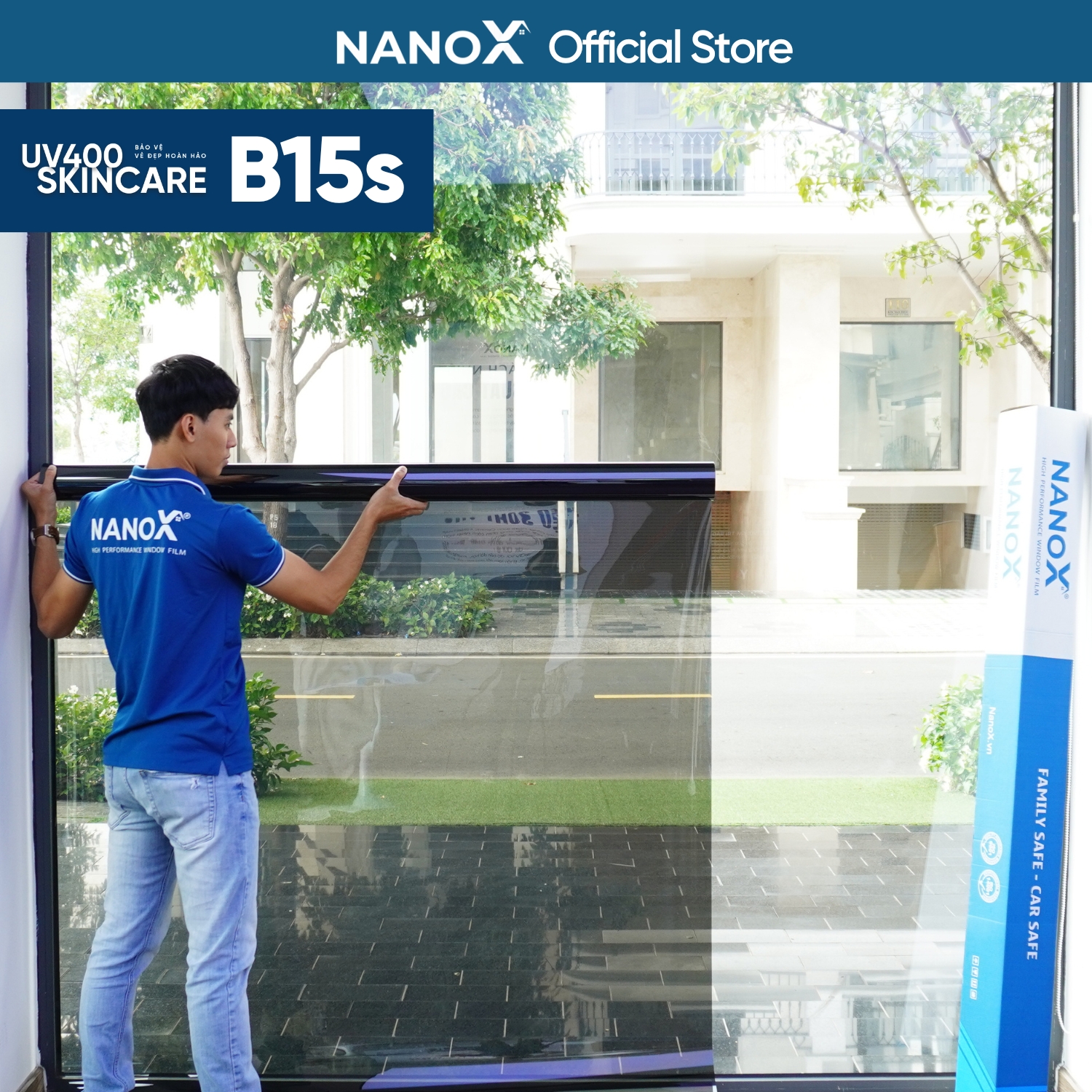 Phim cách nhiệt cửa kính NanoX B15s chống nắng &amp; chống tia UV chuyên sâu cho nhà kính