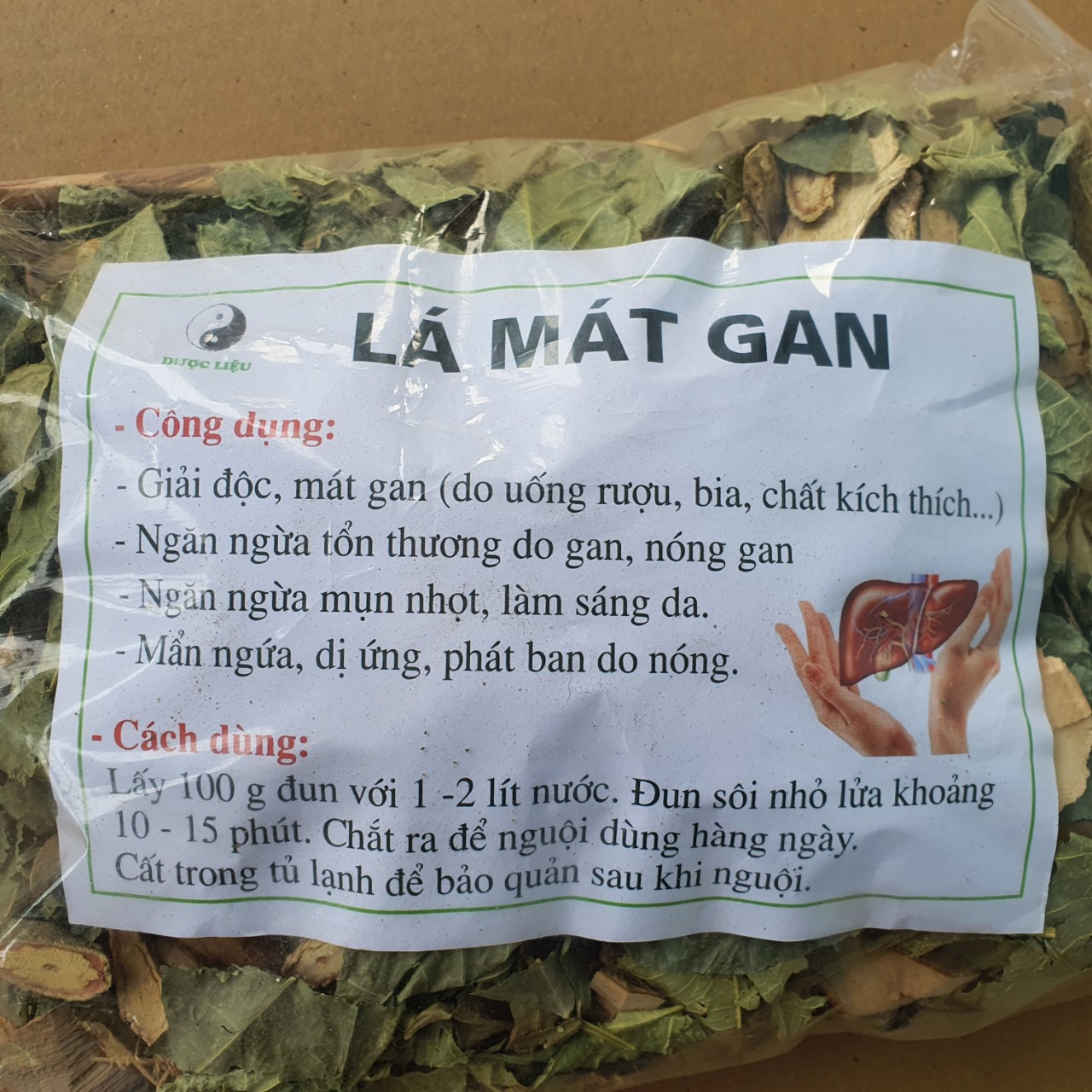 Túi 1Kg Lá Mát Gan giải độc mát gan và người dùng nhiều bia rượu