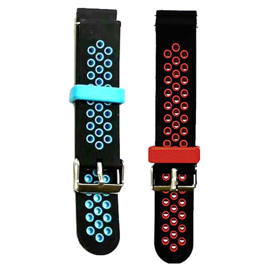 20mm Universal Watch Band, Premium Soft Silicone Adjustable Replacement Strap