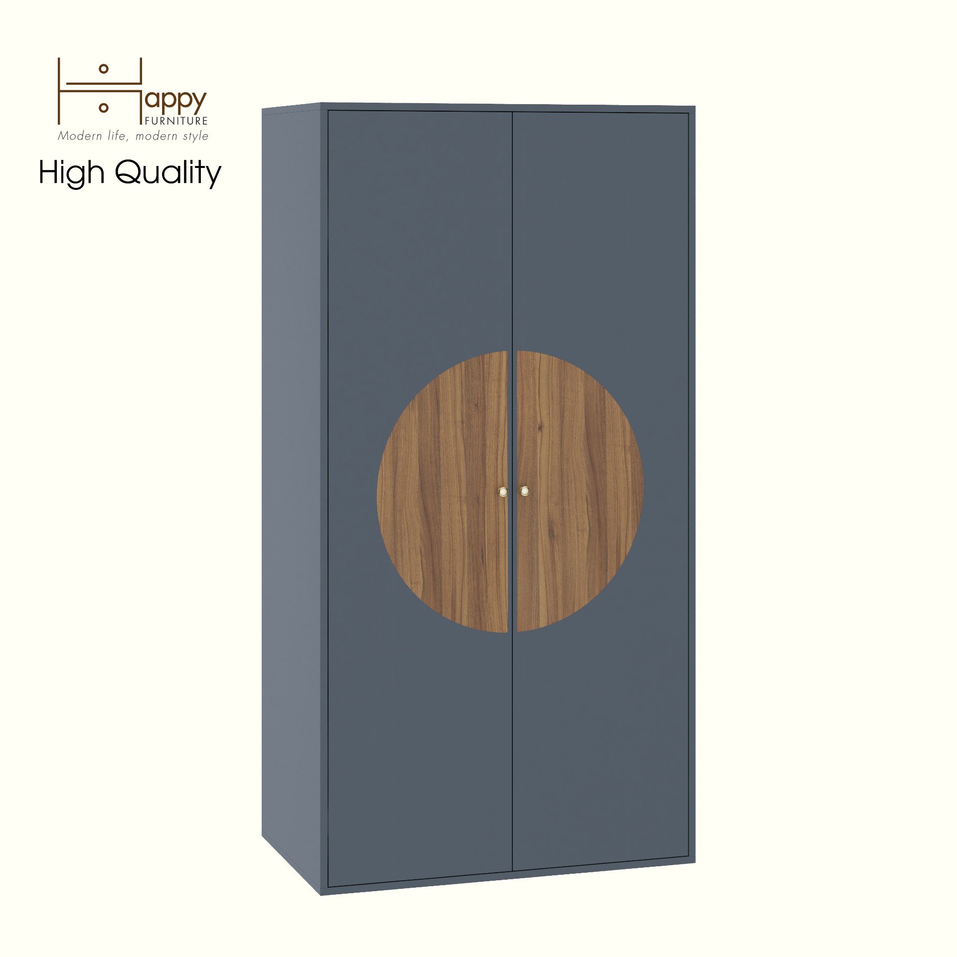 [Happy Home Furniture] BANA, Tủ quần áo 2 cửa mở, 90cm x 56cm x 176cm ( DxRxC), TCM_128
