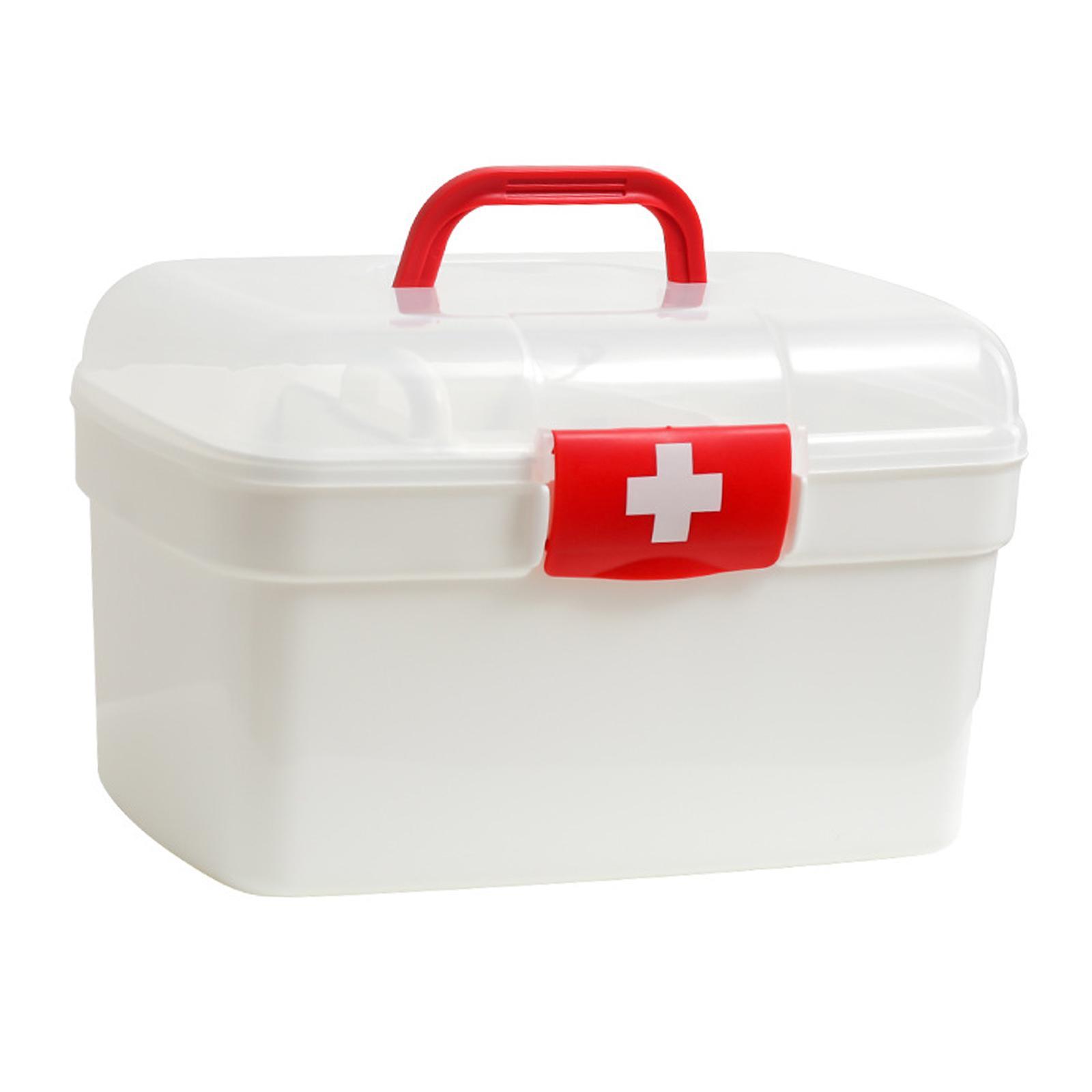 First Aid Storage Box Bins Multipurpose Container First Aid Storage Case for Cosmetic