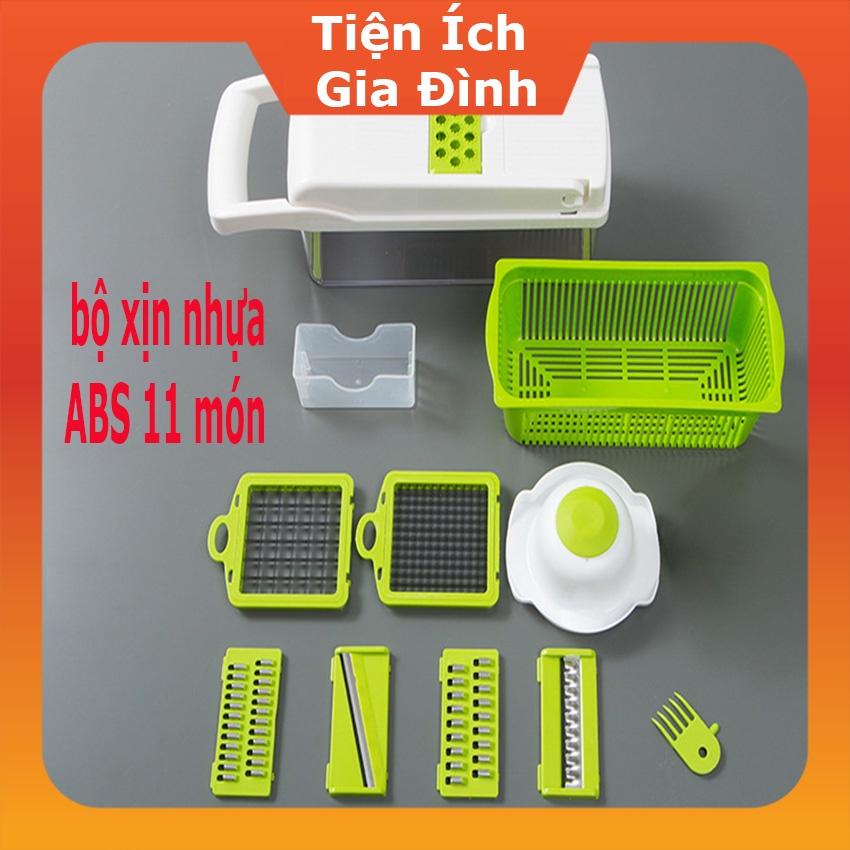 Bộ dụng cụ nạo rau củ quả đa năng, Dụng Cụ Nạo Cắt Lát Rau Củ 10 món, Bộ Dụng Cụ Cắt - Thái - tỉa Rau Củ