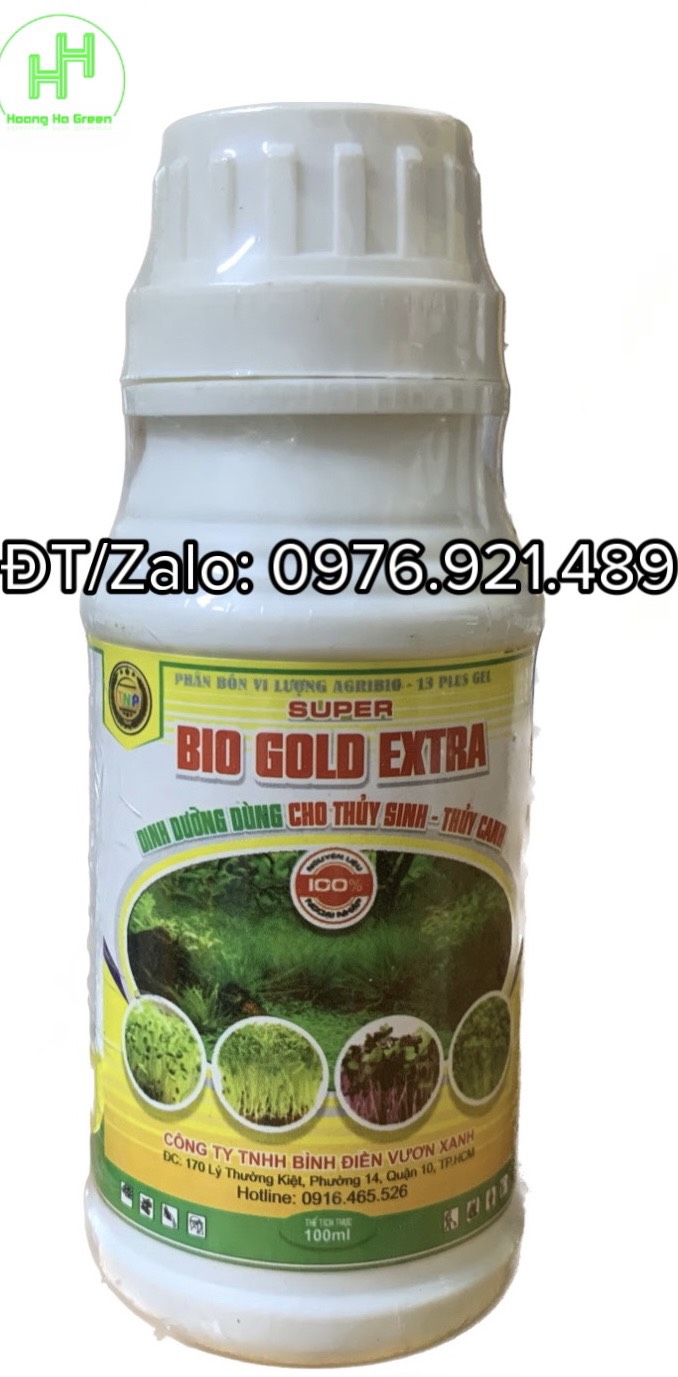Phân bón vi lượng AGRIBIO - 13 PLUS GEL - SUPER BIO GOLD EXTRA 100ml - Dinh dưỡng dùng cho Thủy sinh - Thủy cảnh