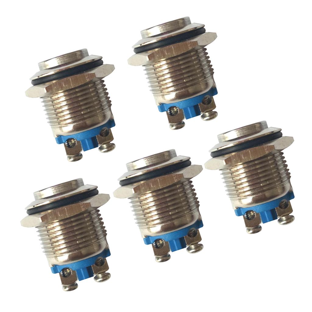 16mm Vòng Kim Loại Nhất Thời Nút ấn Công Tắc 1NO P67 Chống Nước Lớn Lên Hàng Đầu