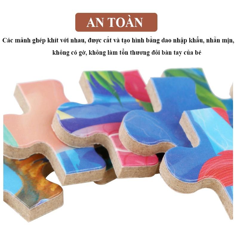 Đồ chơi tranh ghép 60 mảnh gỗ, Puzzle 60 mảnh hộp thiếc/ tranh xếp hình cho bé/ tranh ghép gỗ cho bé