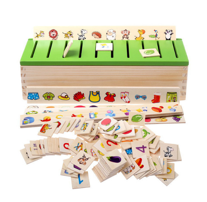 Bộ đồ chơi thả hình gỗ 8 chủ đề - Đồ chơi thông minh cho bé