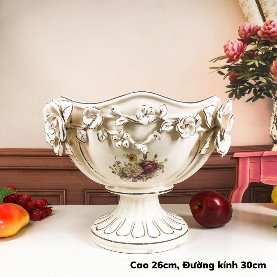 Đĩa quả Chân Cao Tân Cổ Điển Sang Trọng Cbsale-DQ6