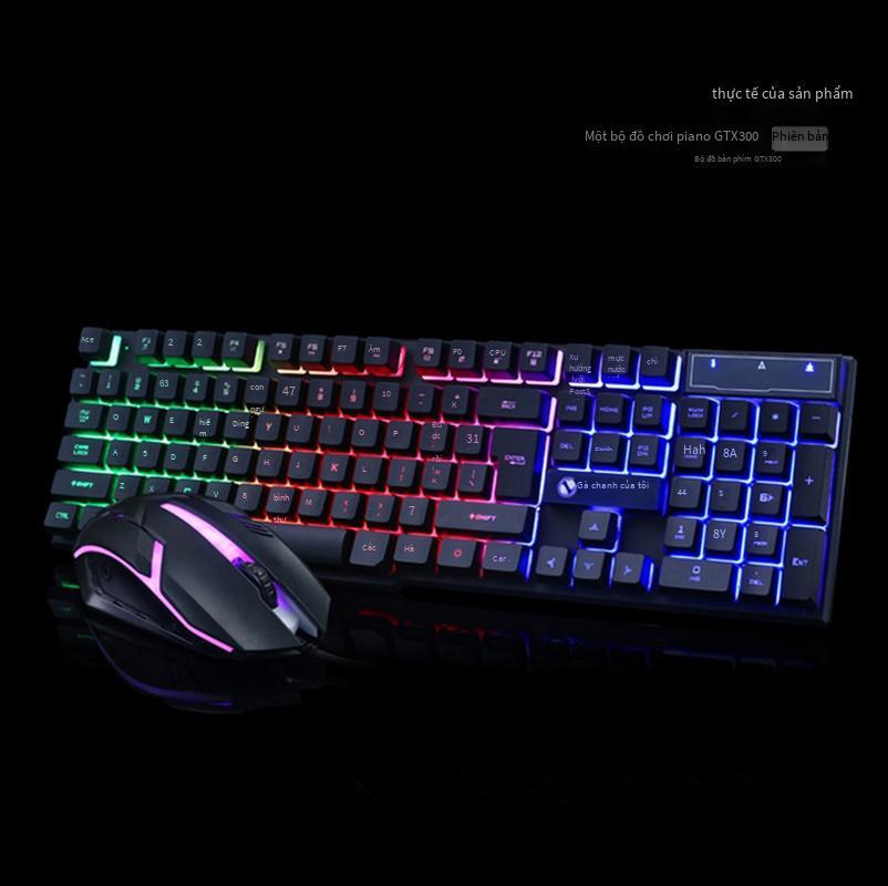 Khuyến Mãi Limei GTX300 Phát Quang Bộ Chuột Phím Tự Làm Máy Tính Lắp Đặt Phân Phối Có Dây USB Chuột Có Dây