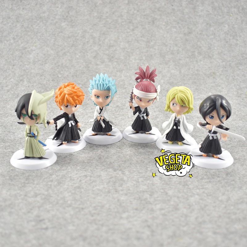Mô hình Bleach - Set 6 Bleach Kurosaki Ichigo Kuchiki Rukia Inoue Orihime Sado Yasutora Ishida Uryu Bount Kariya Jin 7cm
