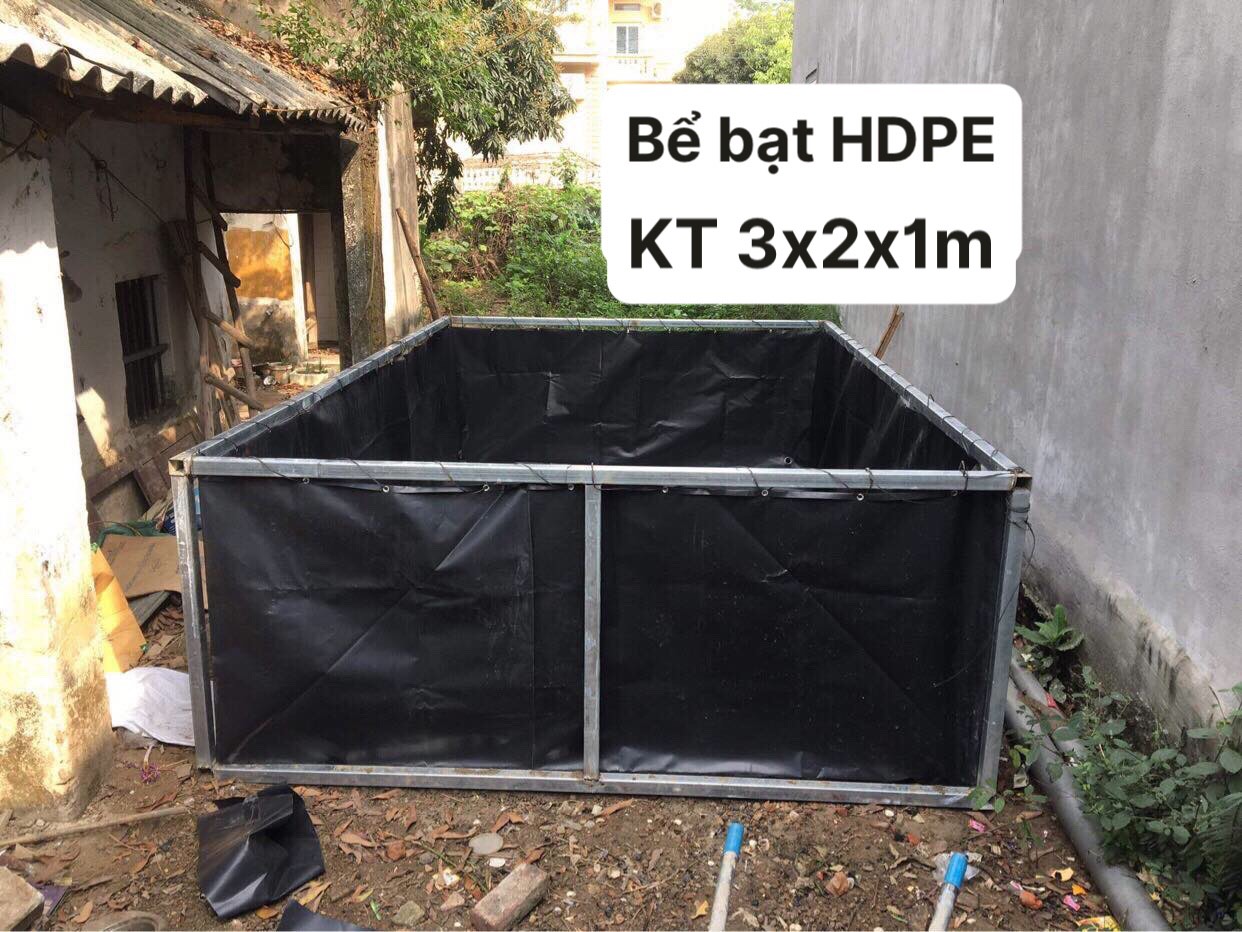 Bể bạt HDPE 3x2x1m nuôi lươn, cua, ốc, ếch