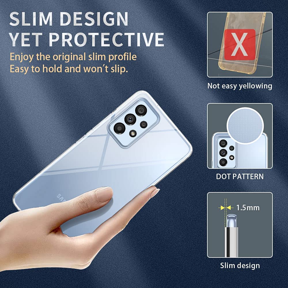 Ốp lưng silicon dẻo trong suốt mỏng 0.6mm cho Samsung Galaxy A73 5G hiệu Ultra Thin độ trong tuyệt đối chống trầy xước - Hàng nhập khẩu