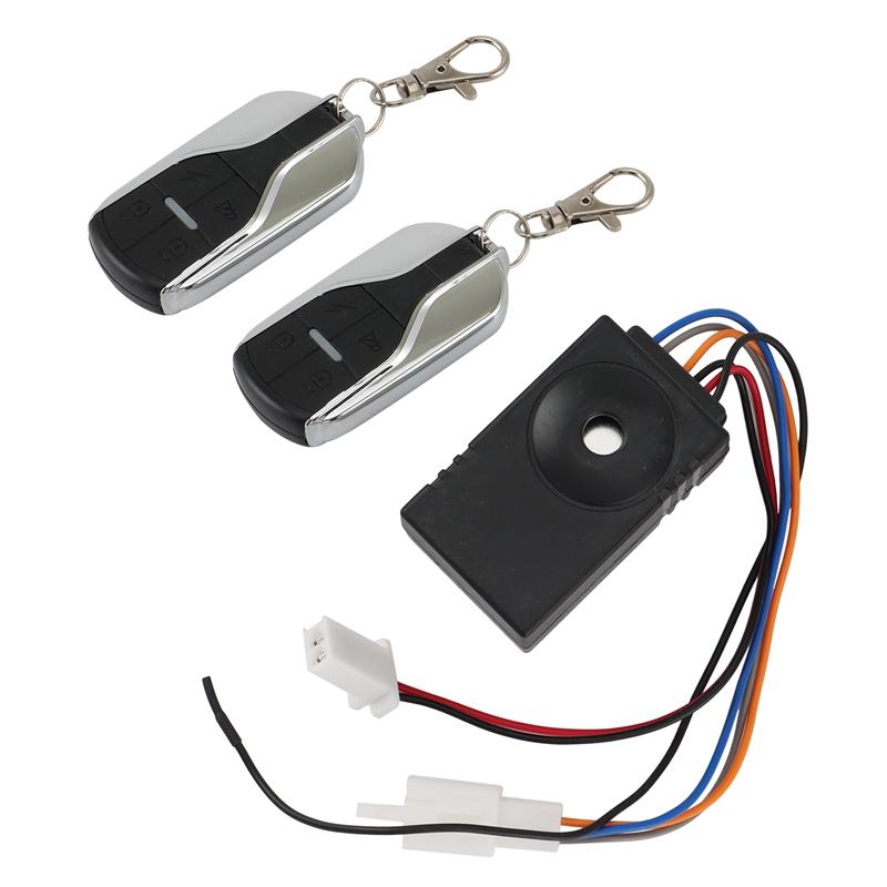 Hệ thống báo động Ebike 36V 48V 60V 72V với hai công tắc cho xe đạp điện/xe tay ga EBIKE/bộ điều khiển không chổi than: Đen