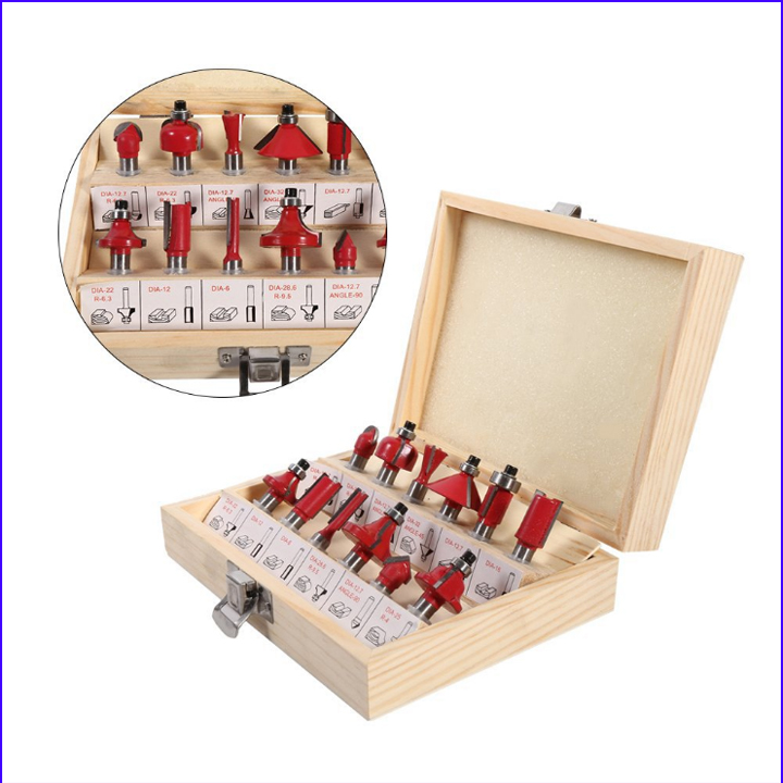 Bộ Mũi Soi Gỗ. Mũi Phay Gỗ Đa Năng 12 Chi Tiết