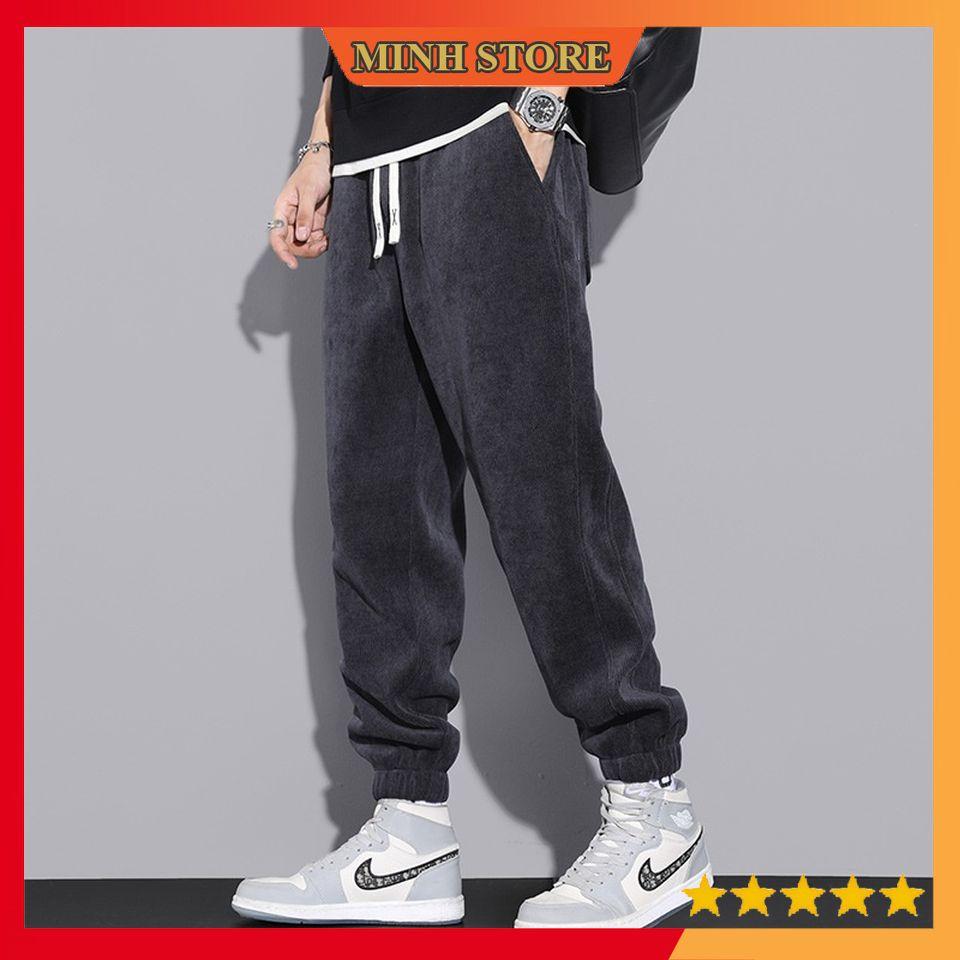 Quần jogger thể thao chất Nhung tăm, Jogger unisex nam nữ phong cách Hàn quốc JO06 - MS66