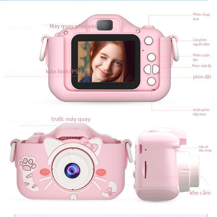 Khuyến mại X5S HD camera trẻ em video hoạt hình kỹ thuật số SLR nhỏ camera kép mini đồ chơi ảnh