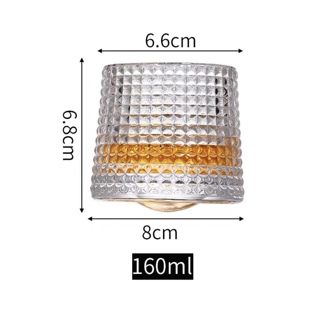 Bộ 6 ly Vang thủy tinh Rockie Checkered Old-Fashioned Glass
