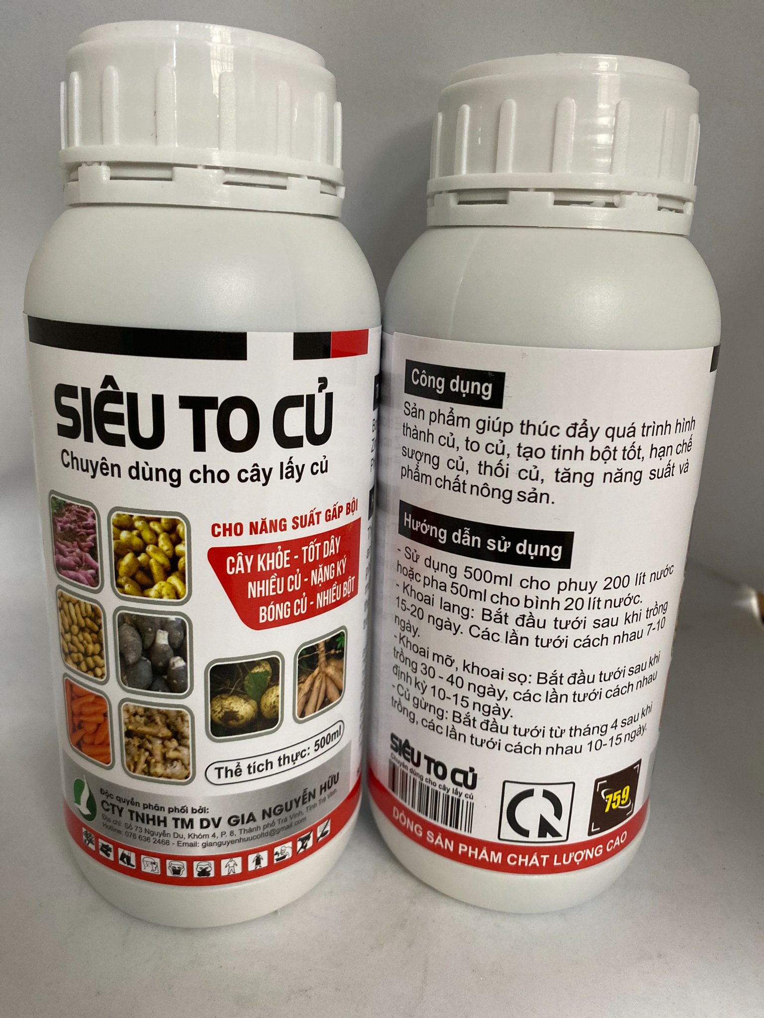 Phân bón dành cho cây lấy củ - Siêu To Củ chai 500ML - Giúp củ to, phì củ, nặng ký, chắc vỏ, không thối củ