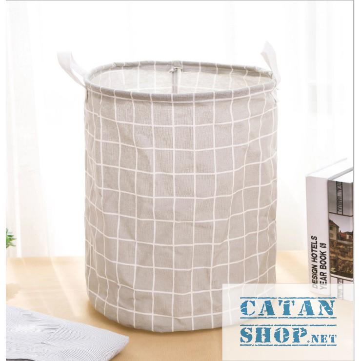 Giỏ vải, Túi đựng quần áo chăn màn vải canvas không thấm nước, sọt đựng đồ đa năng GD490-W02