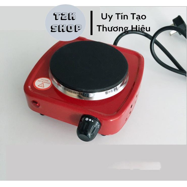 Bếp Điện Mini Công Suất 1000W Pha Cafe, Pha Trà Hơ Lá Trầu Cho Bé Đa Năng Không Kén Nồi - T2K Shop