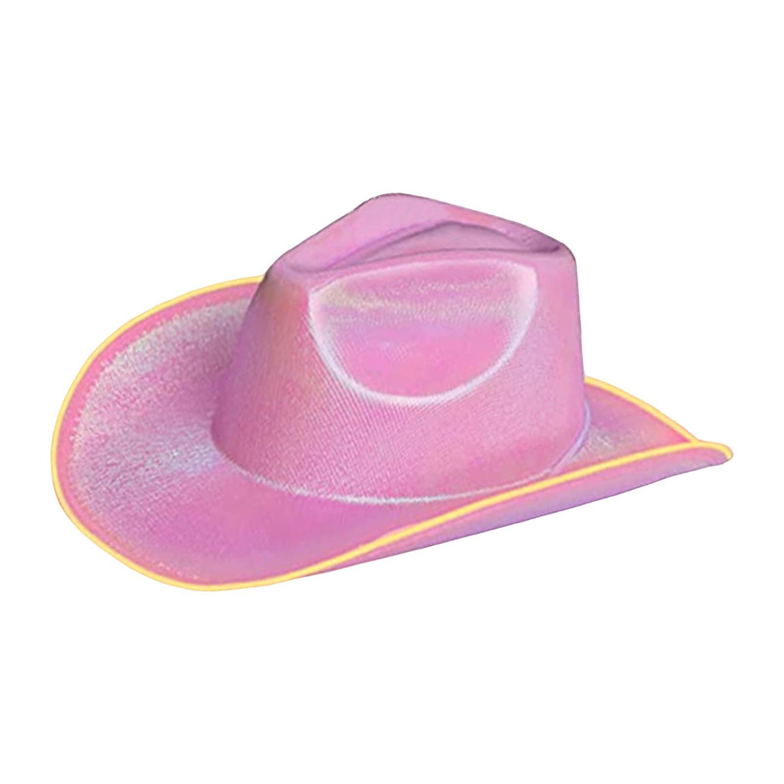 LED Cowboy Hat, Light up Cowboy Hat, Headwear Fancy Dress Headgear Cowgirl Hat Western Hat for Role Play Engagement Halloween Music Festival