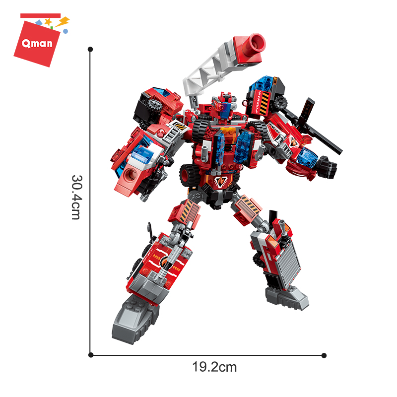 Đồ chơi lắp ráp xếp hình Robot Qman 1416 – Chiến binh Sao hỏa rực rỡ (498 mảnh ghép) - Dành cho bé trai từ 6 tuổi