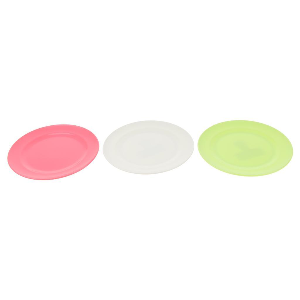 2pcs Plates Set Food Container Dishes Camping Storage Bowl 3 color