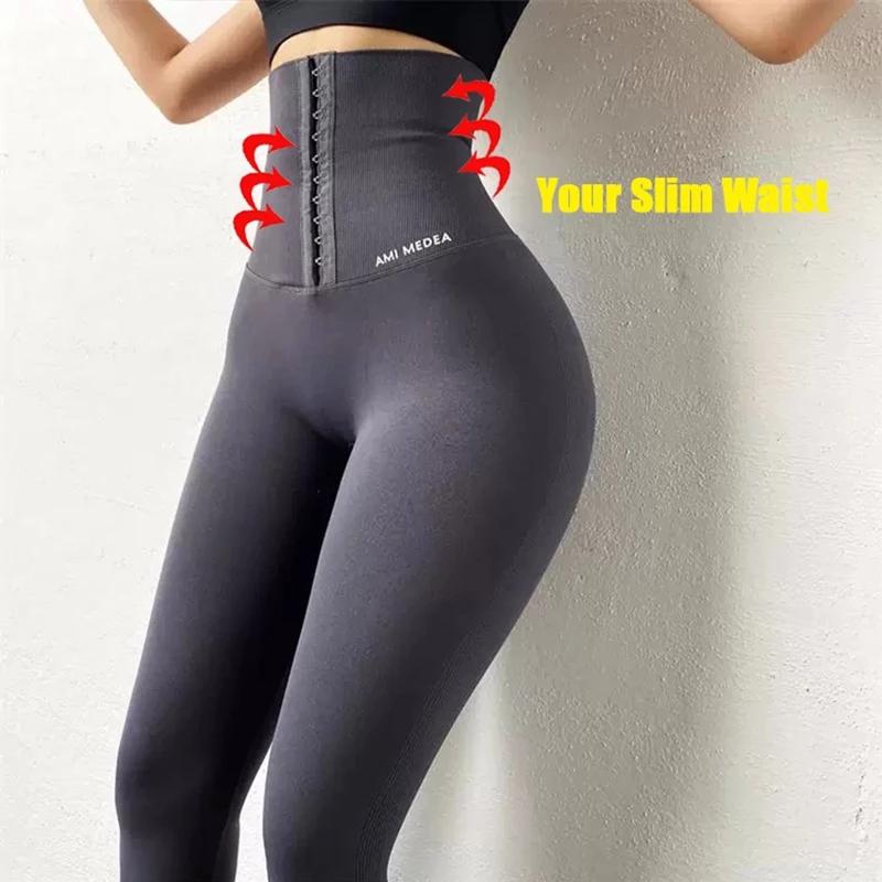 Quần Tập Yoga Co Giãn Quần Legging Nữ Cao Cấp Viền Thun Quần Thể Thao Đẩy Lên Chạy Bộ Nữ Tập Gym Thể Hình Quần Legging