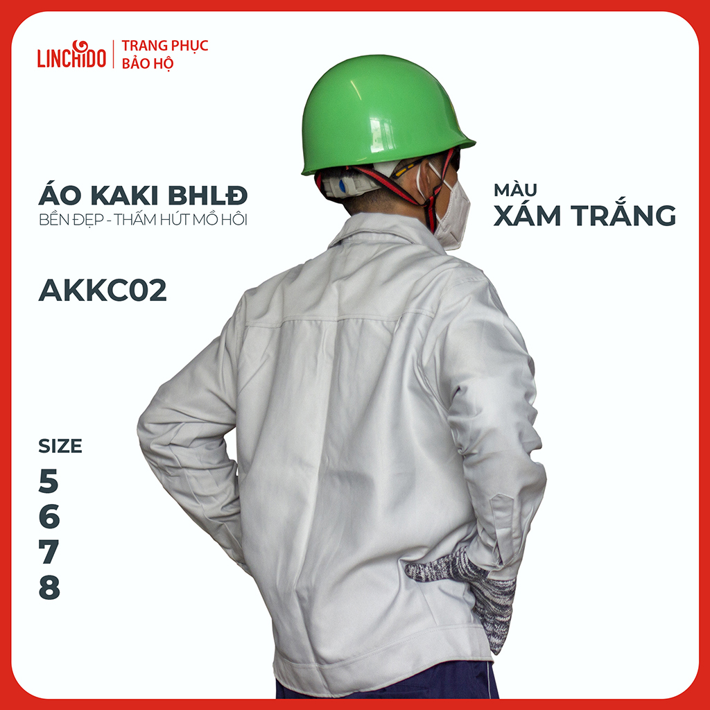 Áo kaki Bảo Hộ Lao Động Chất Liệu Thấm Hút Mồ Hôi Thoáng Mát Bền Đẹp - Mã AKKC02 - 5
