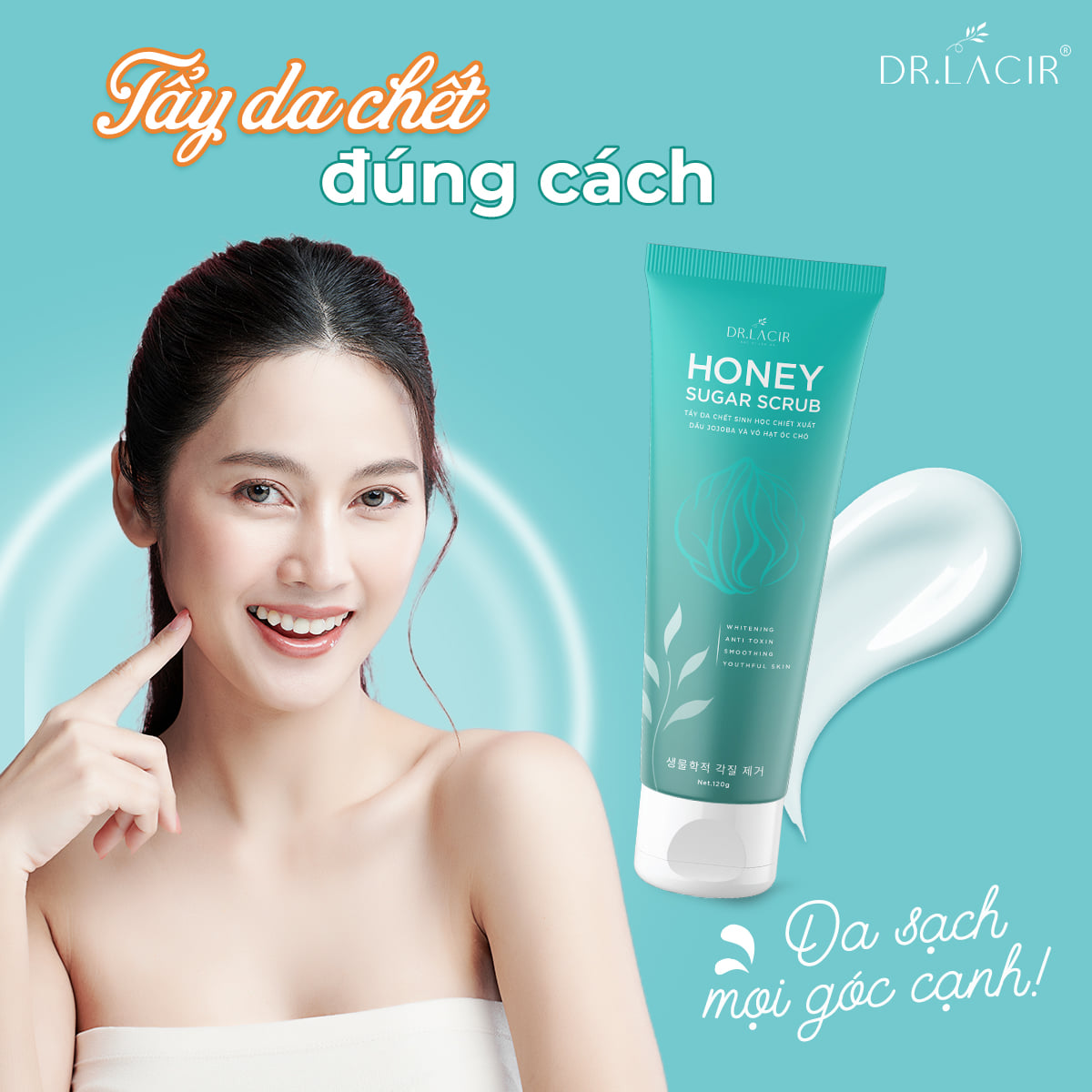 [Mini Size] Tẩy Da Chết Sinh Học Dr Lacir - Honey Sugar Scrub ,Làm sạch da, không tạo kết tủa ảo