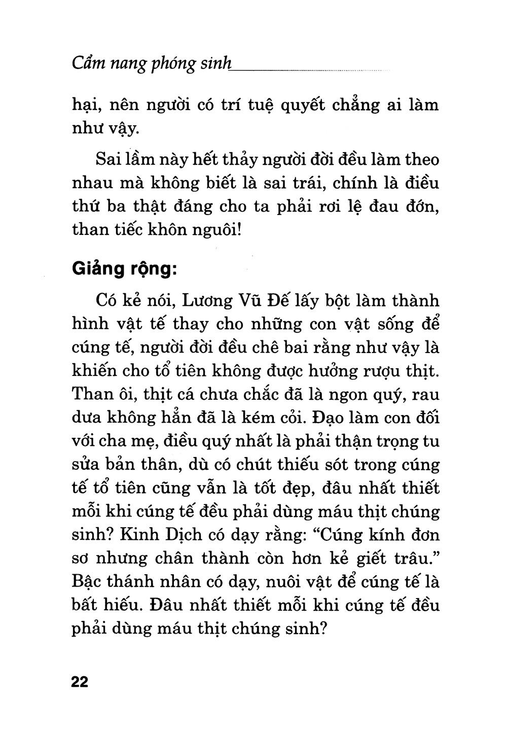 Cẩm Nang Phóng Sinh