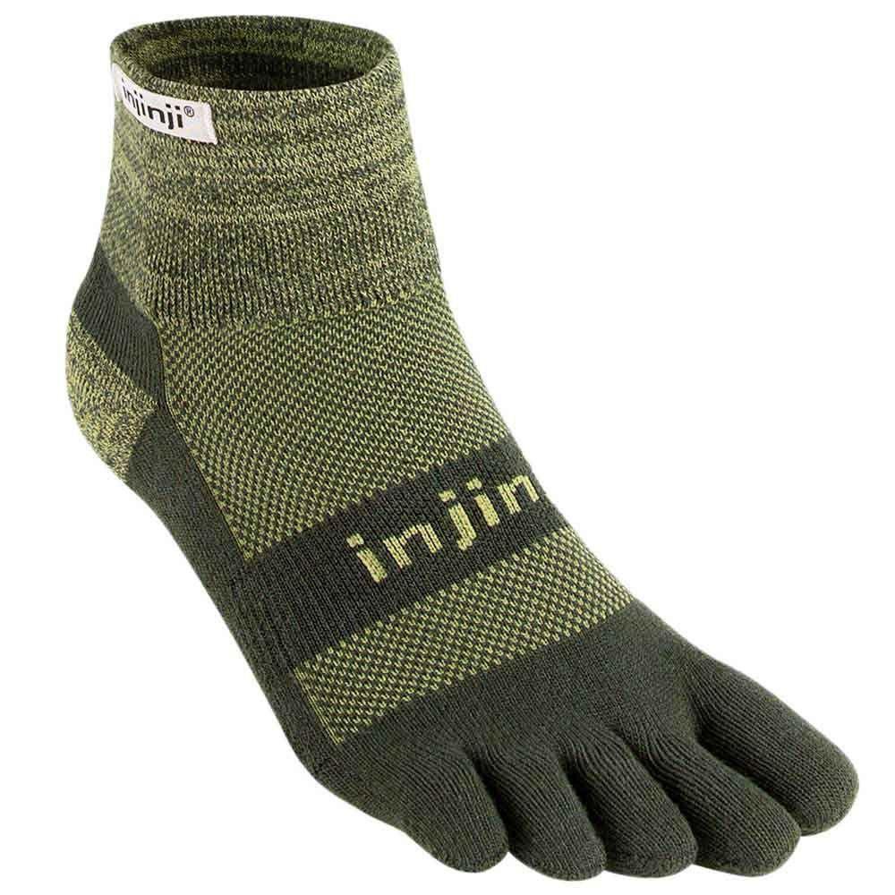 Tất xỏ ngón Injinji Trail Midweight Mini Crew - HERB/Xanh Lục