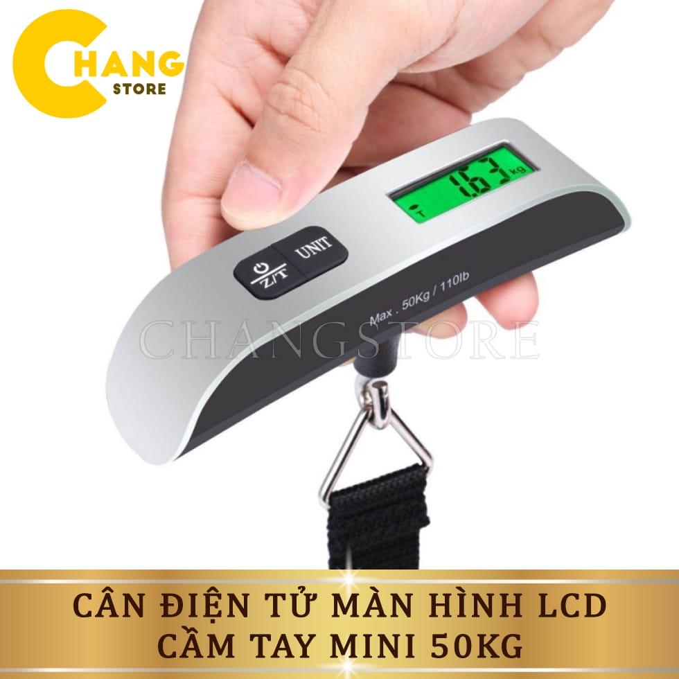 Cân Điện Tử Cầm Tay Mini, Cân Hoa Quả Đi Chợ Trọng Lượng Tối Đa 50kg