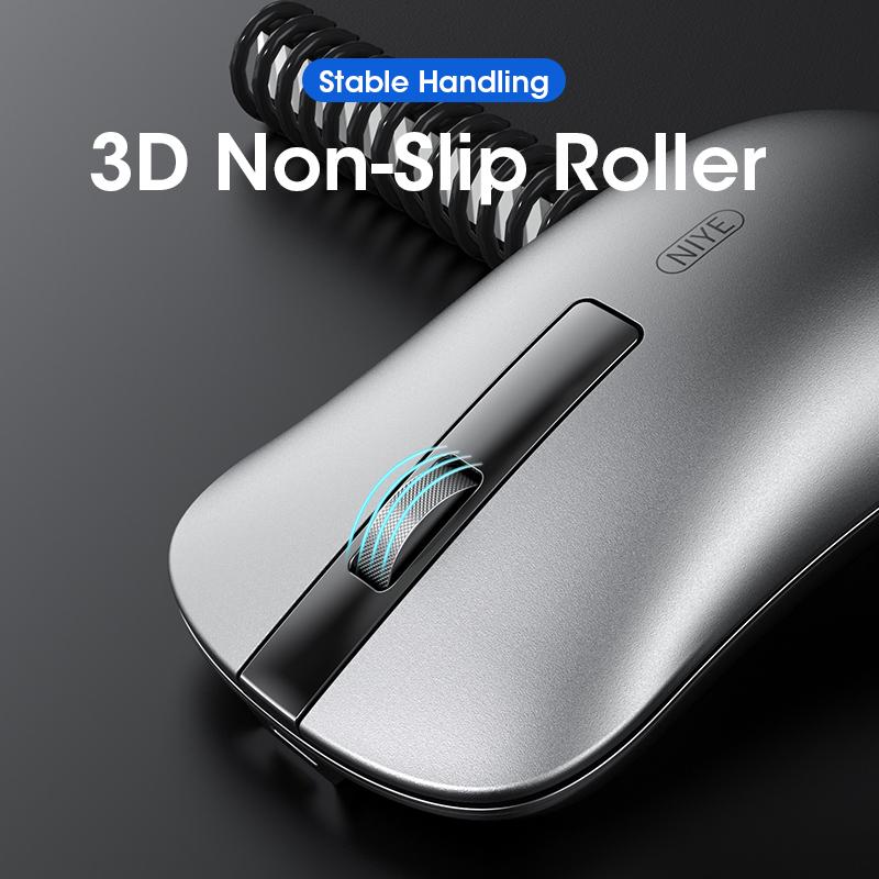 Niye Bluetooth Không Dây USB 2.4GHz Chuột Yên Tĩnh DPI Có Thể Điều Chỉnh Chơi Game Văn Phòng Ergonomic Cho Macbook Laptop PC