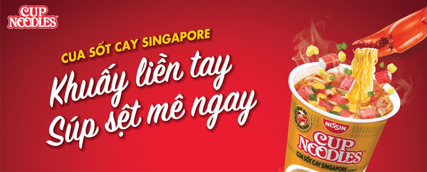 (COMBO 6 LY) MÌ LY CUP NOODLES - Hương vị Cua Sốt Cay Singapore 71g