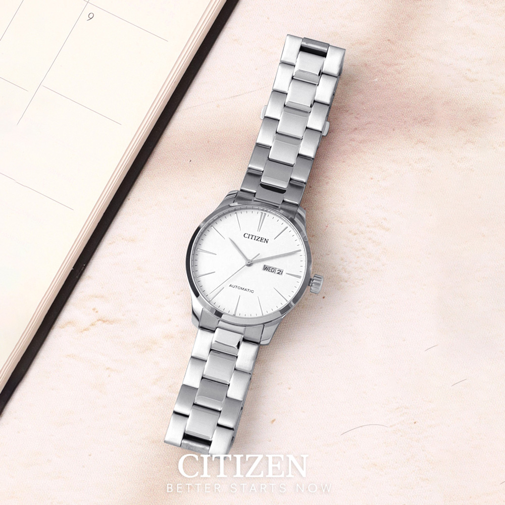 Đồng Hồ Nam Citizen Dây Thép Không Gỉ NH8350-83A - Mặt Trắng